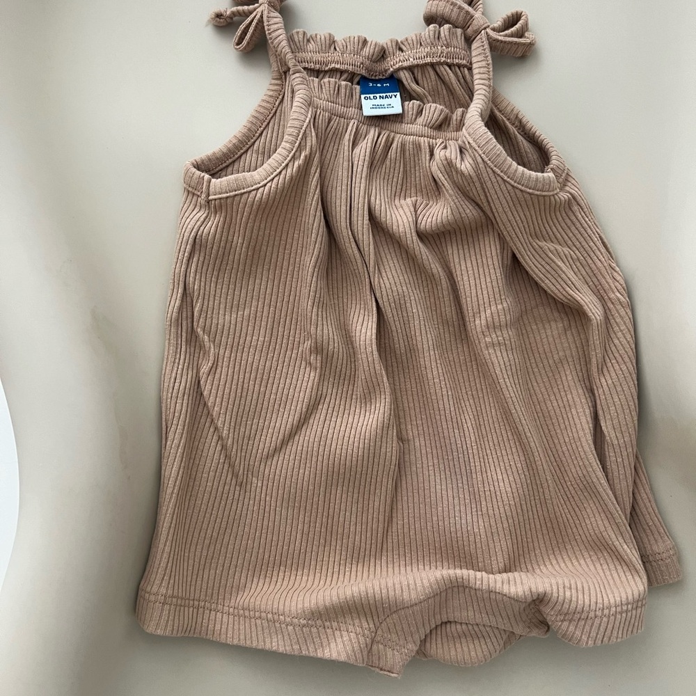 Old Navy Ribbed Tie-Shoulder Romper